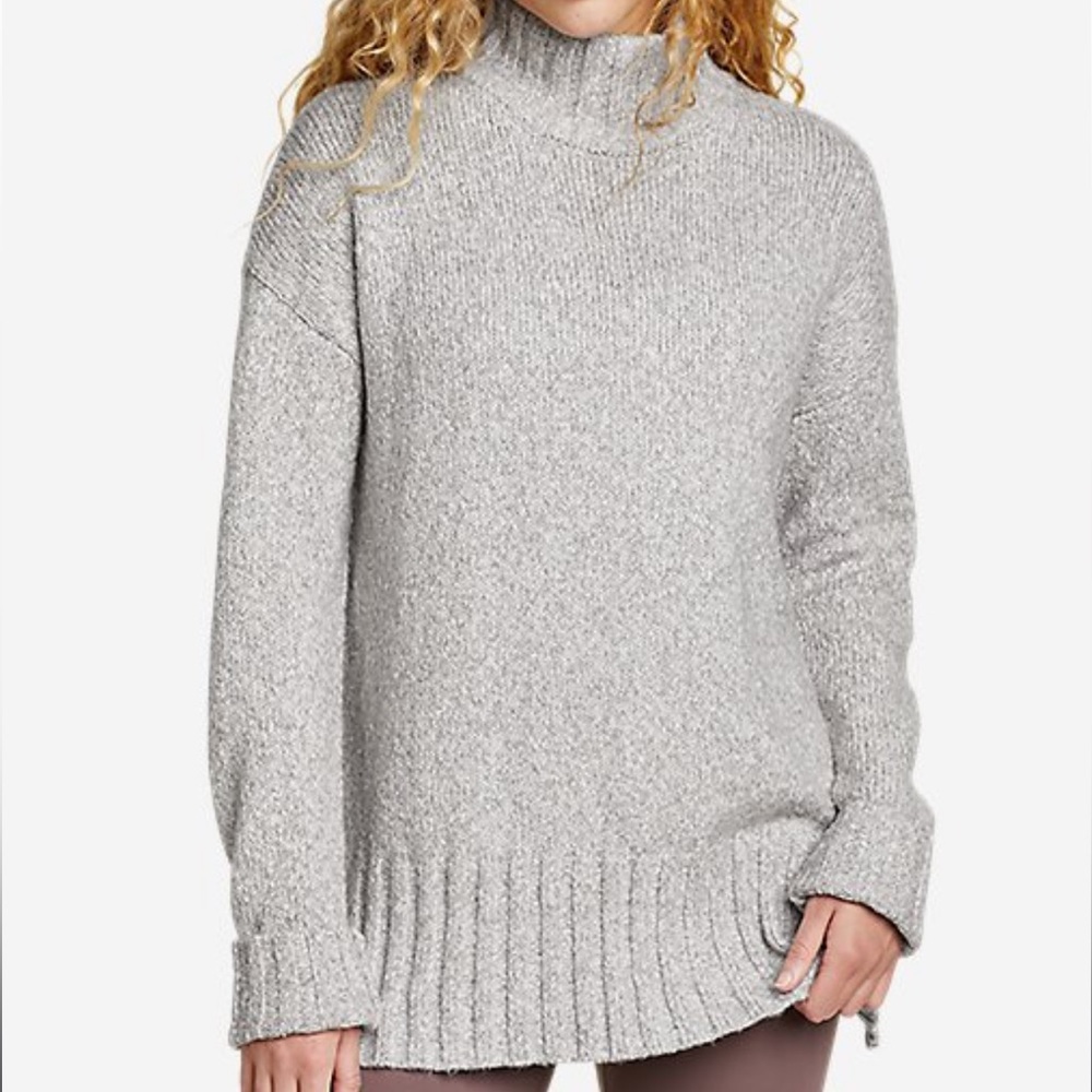 Eddie Bauer Cozy Funnel Neck Sweater. Size Large.